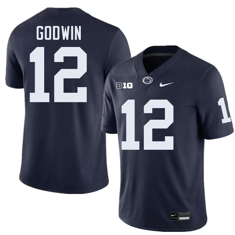 Chris Godwin Penn State Jersey,PSU Nittany Lions #12 Chris Godwin Football Uniforms-Navy